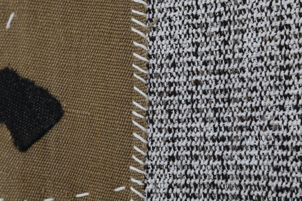 3x4 Wool Tapestry Rug, Brown Abstract Textile Wall Hanging, Minimalist Fiber Art Decor