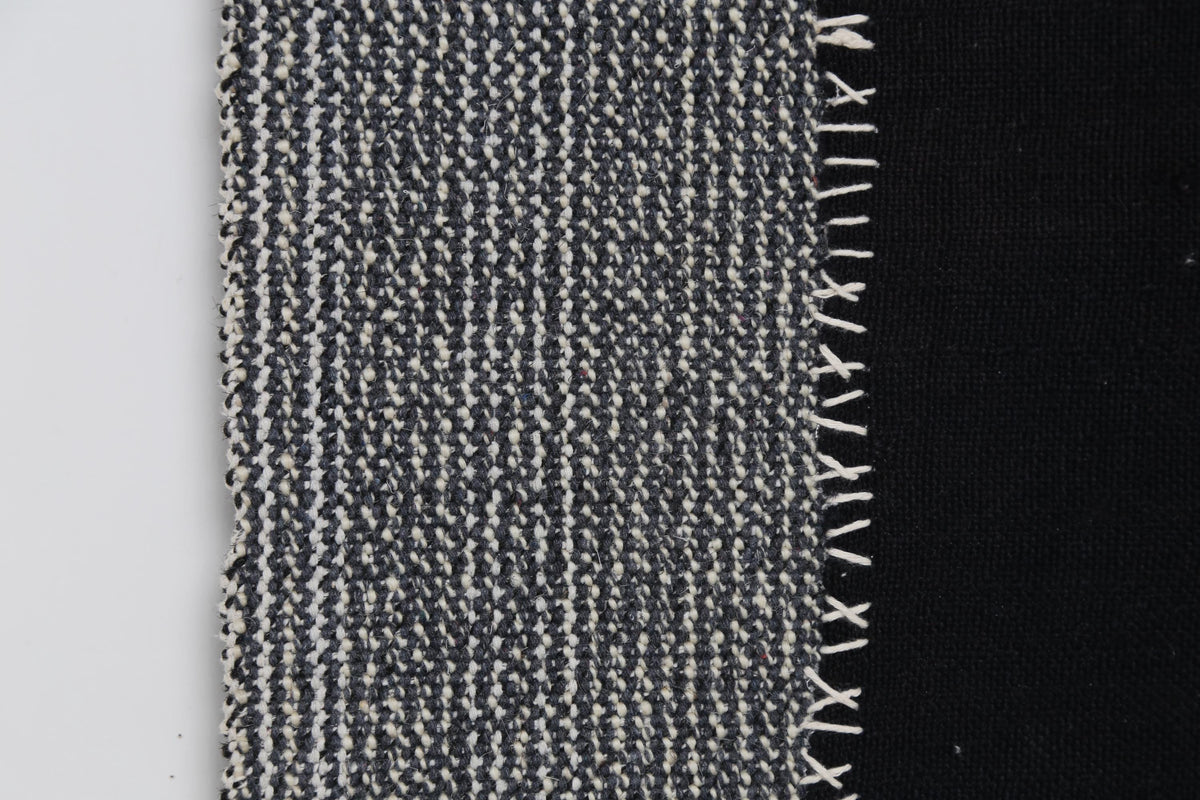 3x4 Wool Tapestry Rug, Black Rust Brown Abstract Textile Wall Hanging, Modern Fiber Art Decor