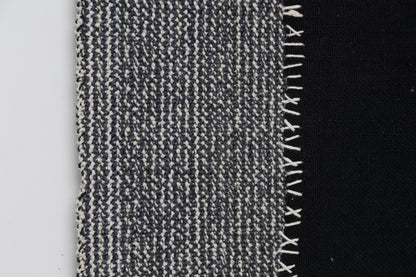 3x4 Wool Tapestry Rug, Black Rust Brown Abstract Textile Wall Hanging, Modern Fiber Art Decor