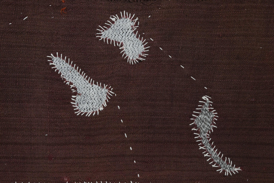 3x4 Wool Tapestry Rug, Black Rust Brown Abstract Textile Wall Hanging, Modern Fiber Art Decor