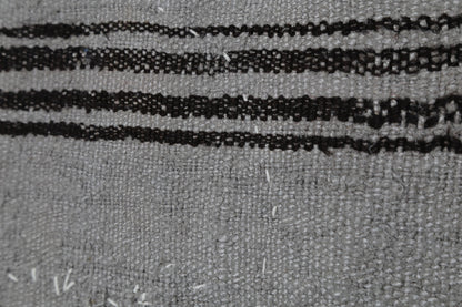 3x4 Vintage Tapestry Rug, Hemp Wool Striped Turkish Textile, Neutral Woven Wall Art