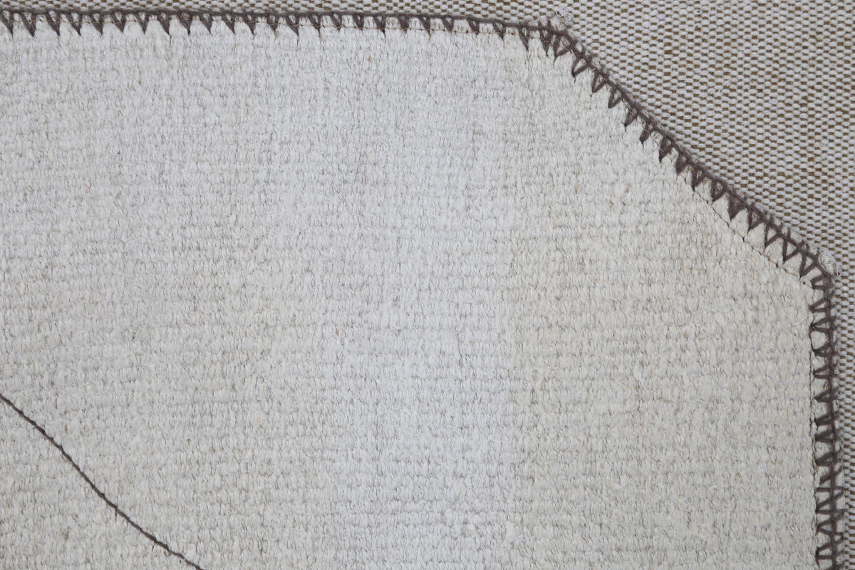 3x4 Vintage Tapestry Rug, Hemp Wool Patchwork Textile, Earth Tone Turkish Woven Wall Art