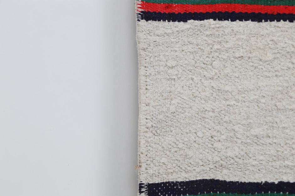 2x8 Vintage Hemp Runner Rug, Ivory Turkish Hallway Rug, Striped Narrow Entryway Rug