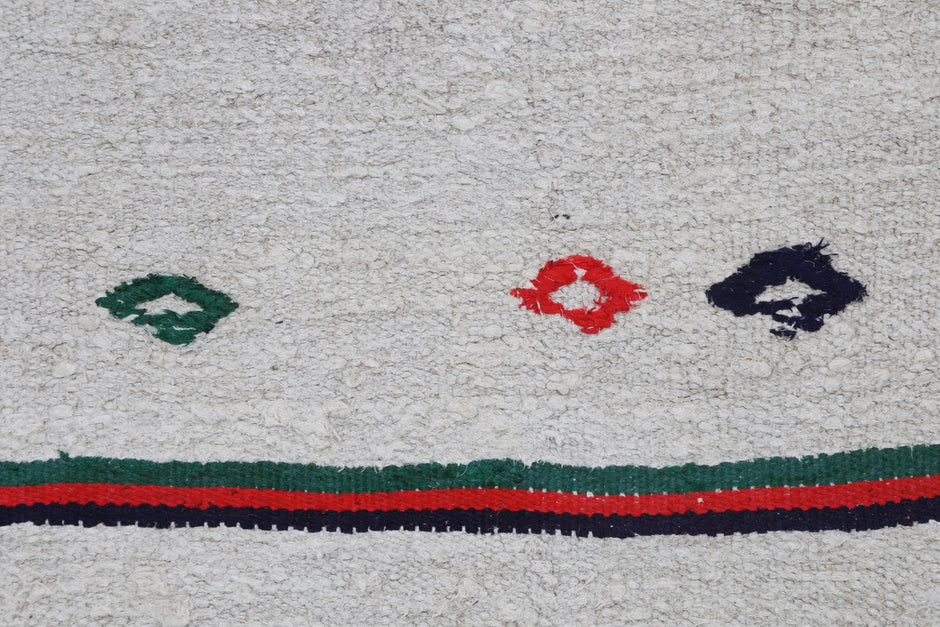 2x8 Vintage Hemp Runner Rug, Ivory Turkish Hallway Rug, Striped Narrow Entryway Rug