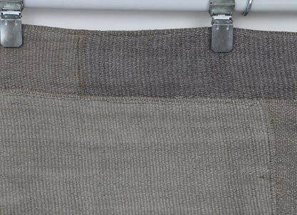 2x10 Vintage Hemp Runner Rug, Gray Turkish Patchwork Runner, Neutral Narrow Hallway Rug