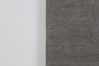 2x10 Vintage Hemp Runner Rug, Gray Turkish Patchwork Runner, Neutral Narrow Hallway Rug