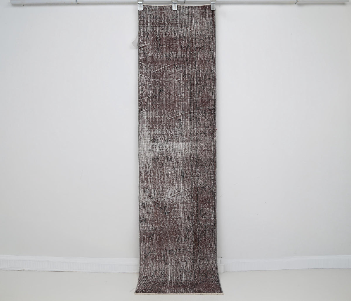 2x7 Vintage Turkish Runner Rug, Wool Hallway Rug, Distressed Narrow Entryway Rug