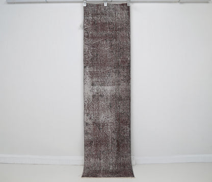 2x7 Vintage Turkish Runner Rug, Wool Hallway Rug, Distressed Narrow Entryway Rug