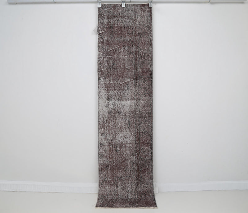 2x7 Vintage Turkish Runner Rug, Wool Hallway Rug, Distressed Narrow Entryway Rug