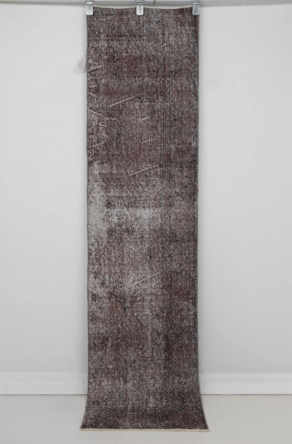 2x7 Vintage Turkish Runner Rug, Wool Hallway Rug, Distressed Narrow Entryway Rug