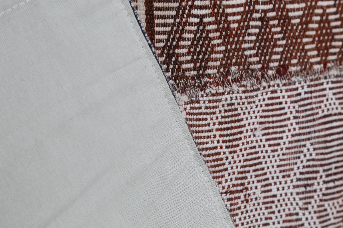 2x6 Vintage Turkish Flatweave Runner Rug, Brown Cream Geometric Kilim, Woven Hallway Entryway Rug