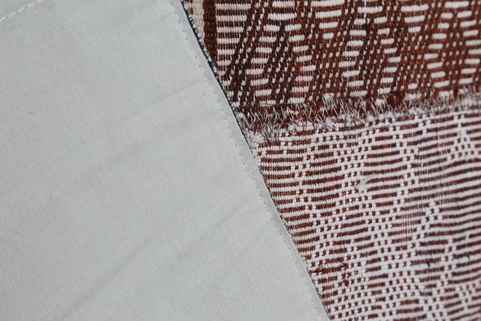 2x6 Vintage Turkish Flatweave Runner Rug, Brown Cream Geometric Kilim, Woven Hallway Entryway Rug