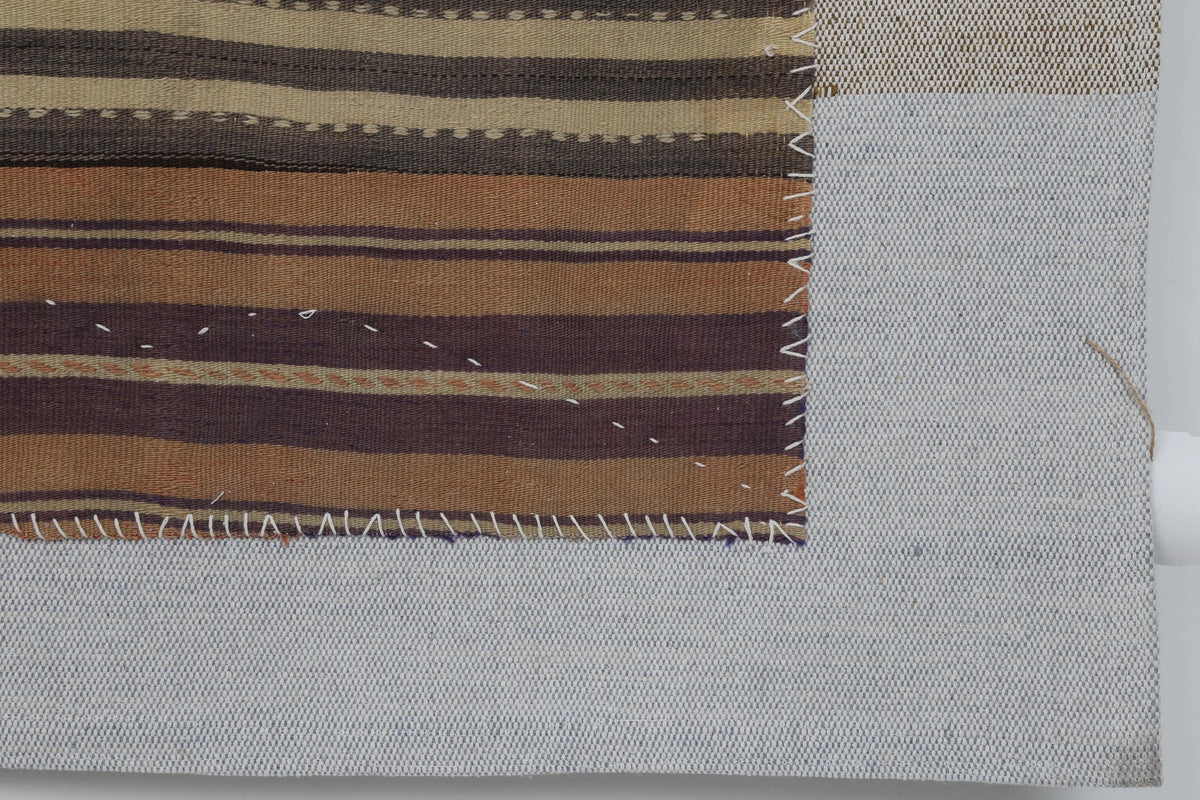 3x4 Vintage Turkish Wool Tapestry Rug,Kilim Wall Art, Geometric Woven Textile Wall Hanging