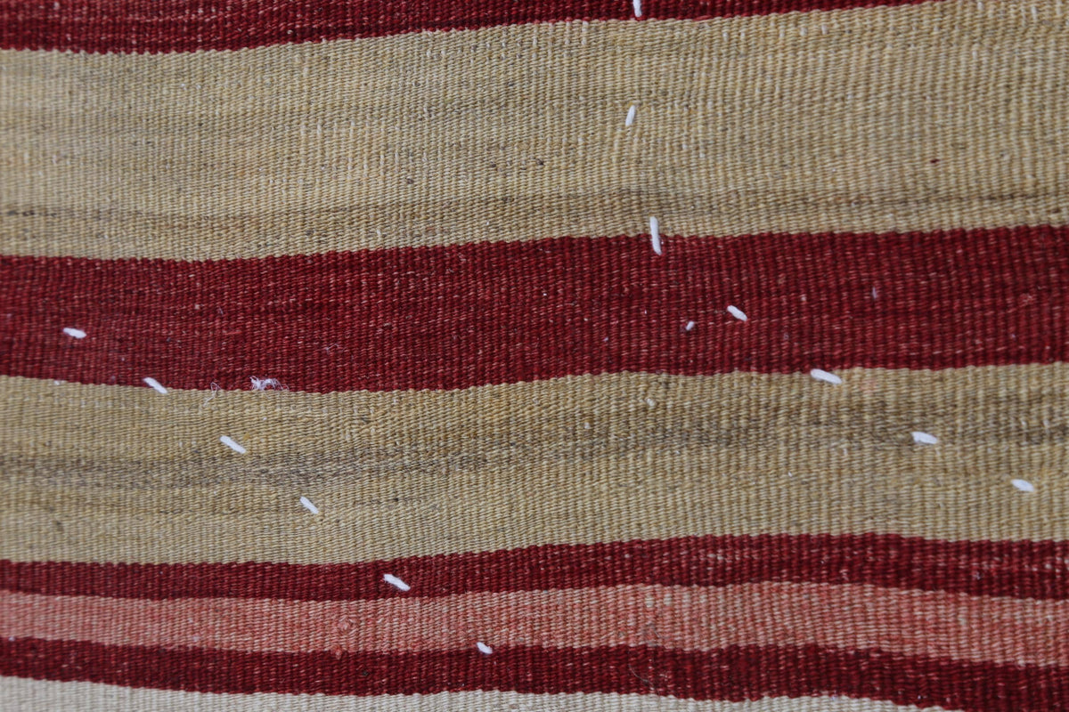 3x4 Vintage Turkish Tapestry Rug, Striped Wool Textile Wall Art, Rustic Woven Wall Hanging