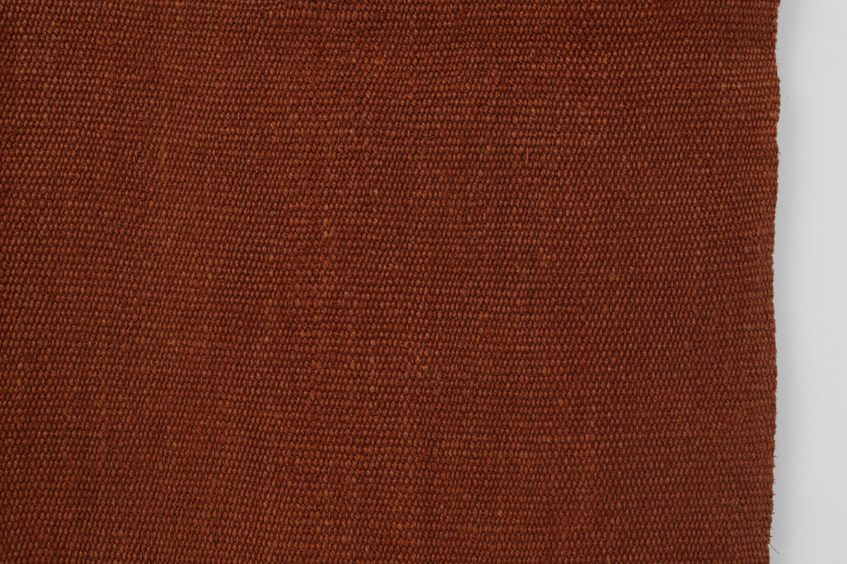 4x6 Vintage Turkish Hemp Tapestry Rug, Rust Woven Textile Wall Hanging, Minimalist Fiber Wall Art