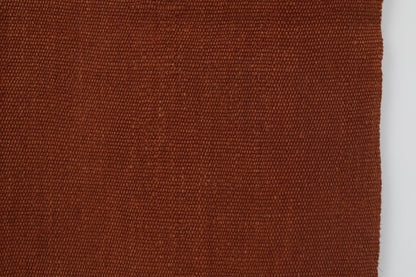 4x6 Vintage Turkish Hemp Tapestry Rug, Rust Woven Textile Wall Hanging, Minimalist Fiber Wall Art