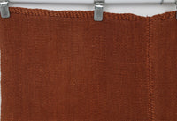 4x6 Vintage Turkish Hemp Tapestry Rug, Rust Woven Textile Wall Hanging, Minimalist Fiber Wall Art