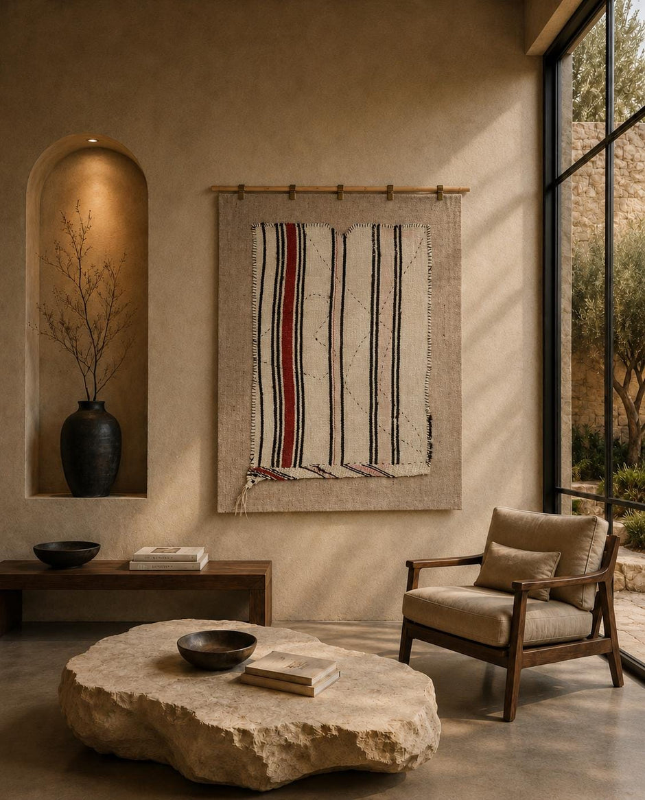 3x4 Vintage Turkish Tapestry Rug, Hemp Wool Kilim Wall Hanging, Handwoven Textile Wall Art