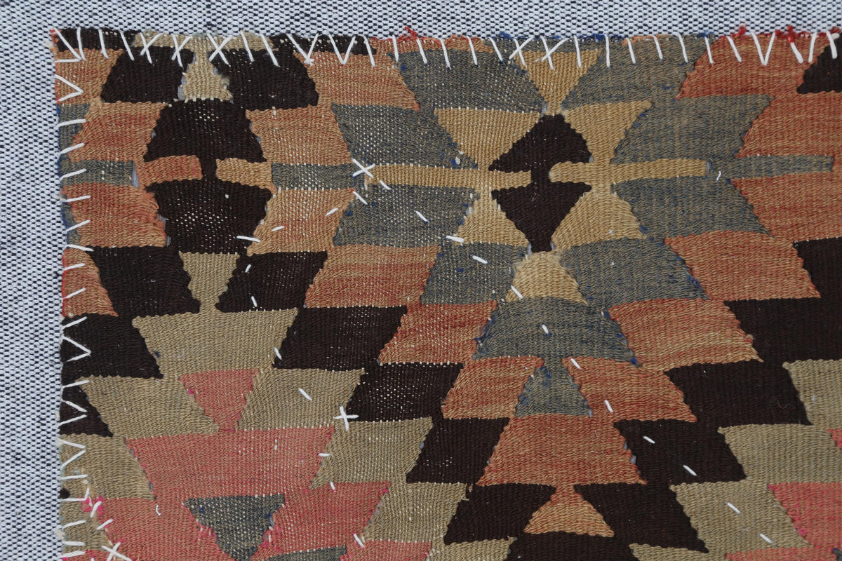 3x4 Vintage Turkish Tapestry Rug, Textile Wall Hanging, Kilim Wall Art