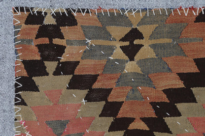 3x4 Vintage Turkish Tapestry Rug, Textile Wall Hanging, Kilim Wall Art