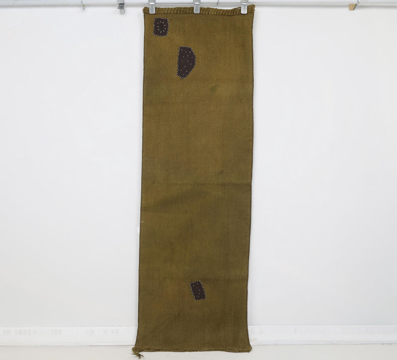 2x6 Vintage Hemp Runner Rug, Mustard Turkish Hallway Rug, Minimal Narrow Entryway Rug