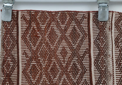 2x6 Vintage Turkish Flatweave Runner Rug, Brown Cream Geometric Kilim, Woven Hallway Entryway Rug