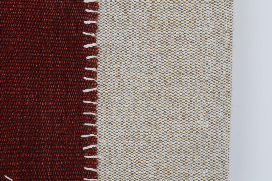 3x4 Vintage Turkish Wool Tapestry Rug, Hand Stitched Textile Wall Hanging, Minimalist Woven Wall Art