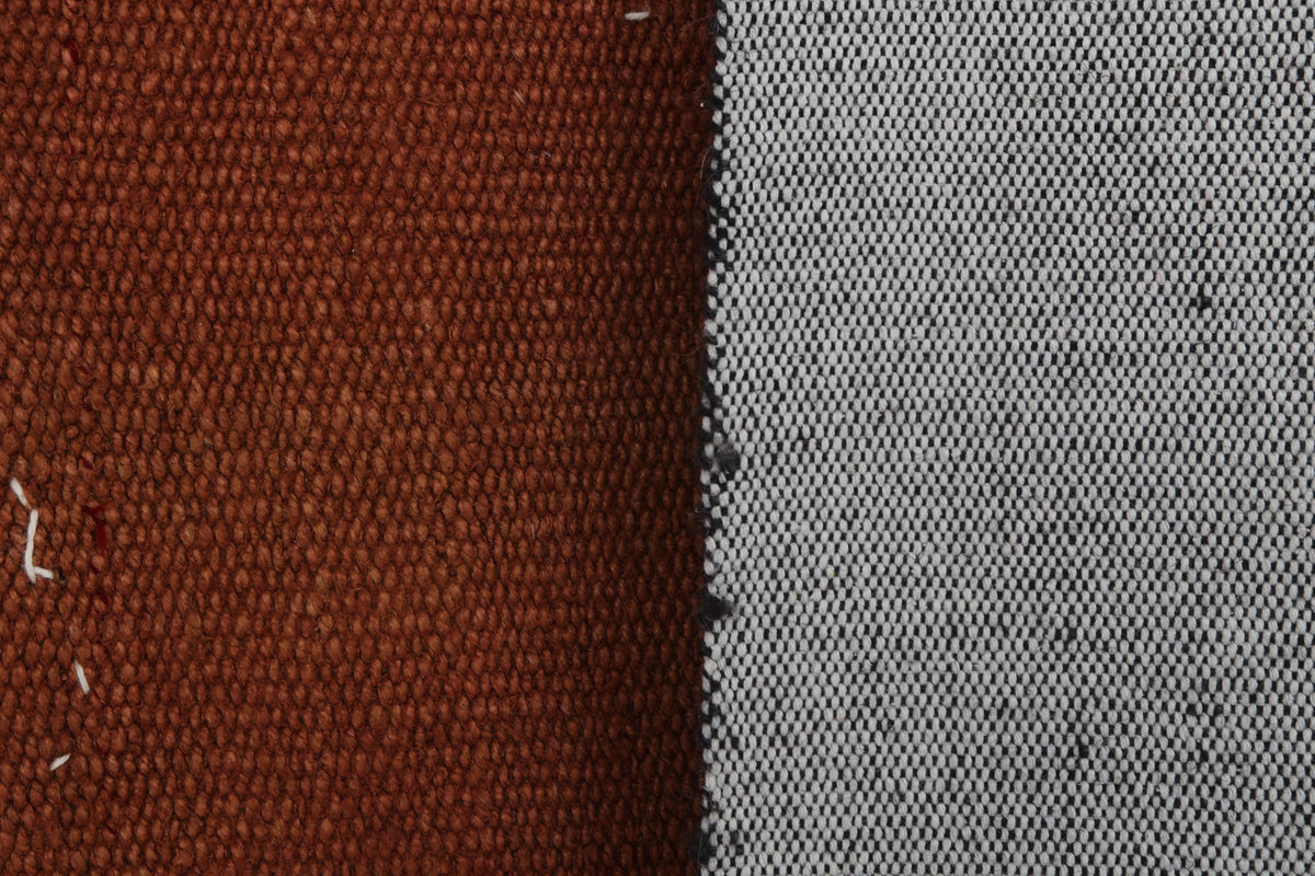 3x4 Vintage Turkish Tapestry Rug, Rust Brown Hemp Wool Wall Hanging, Minimalist Textile Wall Art