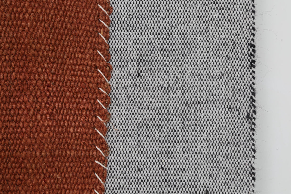 3x4 Vintage Turkish Tapestry Rug, Rust Brown Hemp Wool Wall Hanging, Minimalist Textile Wall Art