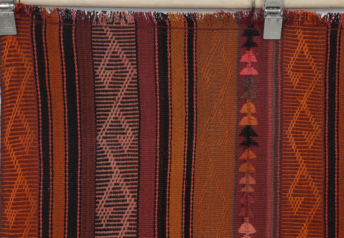 5x6 Vintage Turkish Kilim Rug, Striped Handwoven Wool Cotton Rug, Rustic Anatolian Flatweave Area Rug