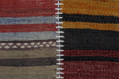 2x3 Vintage Turkish Tapestry Rug, Wool Patchwork Kilim Wall Hanging, Woven Textile Wall Art