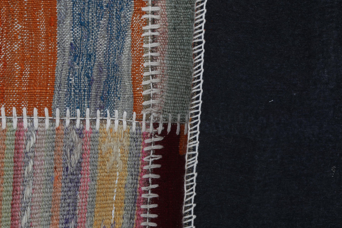 2x3 Vintage Turkish Tapestry Rug, Wool Patchwork Kilim Wall Hanging, Woven Textile Wall Art