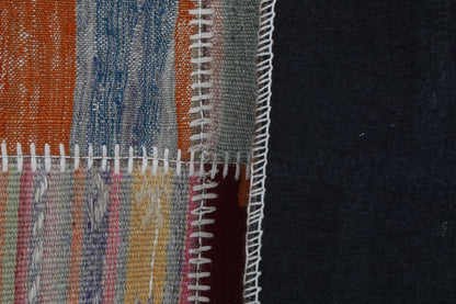 2x3 Vintage Turkish Tapestry Rug, Wool Patchwork Kilim Wall Hanging, Woven Textile Wall Art