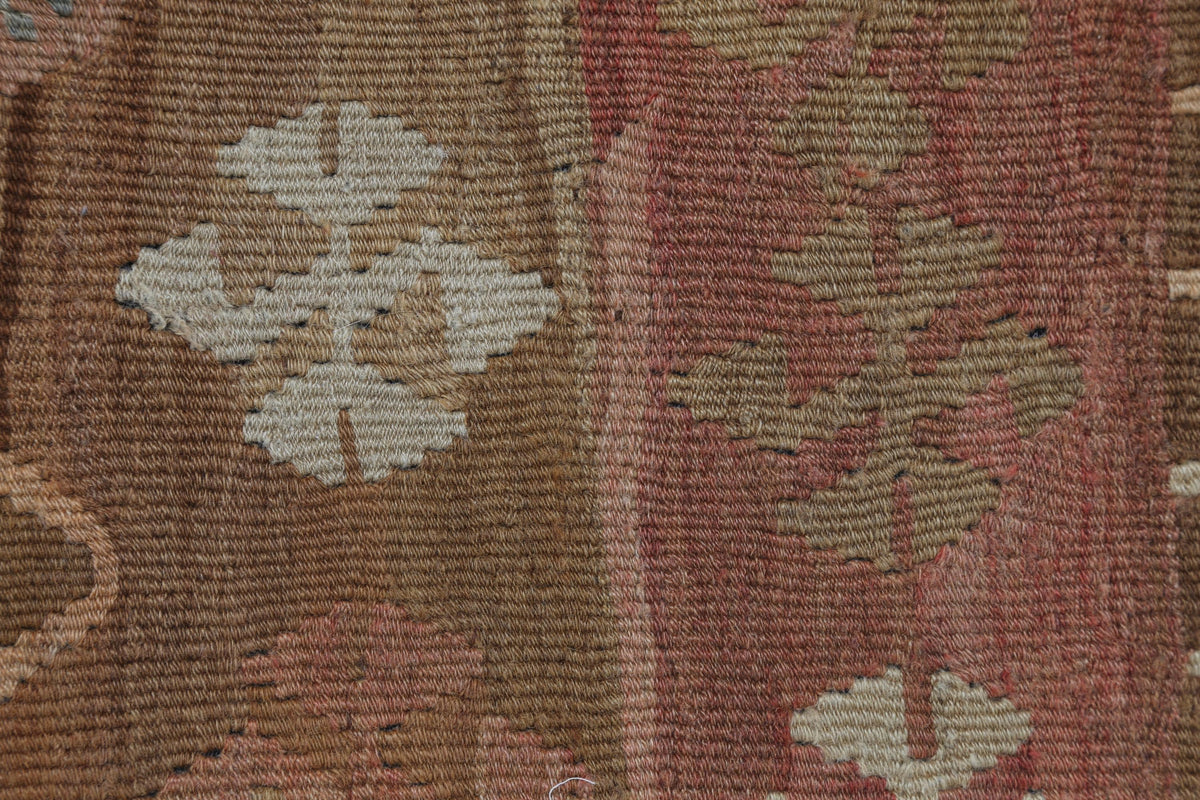 2x3 Vintage Turkish Tapestry Rug, Wool Patchwork Kilim Wall Hanging, Earthy Striped Textile Wall Art