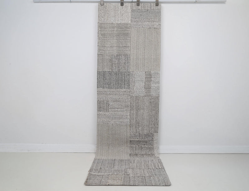 3x8 Vintage Turkish Flatweave Rug, Wool Patchwork Runner Rug, Handwoven Kilim Runner, Rustic Hallway Rug