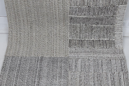 3x8 Vintage Turkish Flatweave Rug, Wool Patchwork Runner Rug, Handwoven Kilim Runner, Rustic Hallway Rug