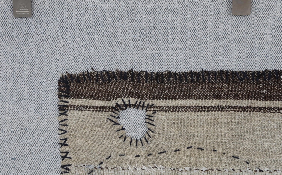 3x4 Vintage Turkish Tapestry Rug, Wool Textile Wall Hanging, Handmade Woven Wall Art
