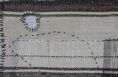 3x4 Vintage Turkish Tapestry Rug, Wool Textile Wall Hanging, Handmade Woven Wall Art