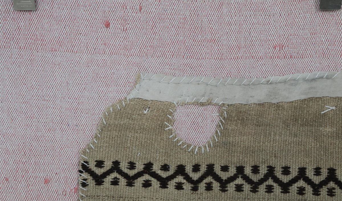 3x4 Vintage Turkish Tapestry Rug, Wool Textile Wall Hanging, Handwoven Fiber Wall Art