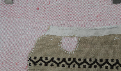 3x4 Vintage Turkish Tapestry Rug, Wool Textile Wall Hanging, Handwoven Fiber Wall Art
