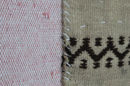 3x4 Vintage Turkish Tapestry Rug, Wool Textile Wall Hanging, Handwoven Fiber Wall Art