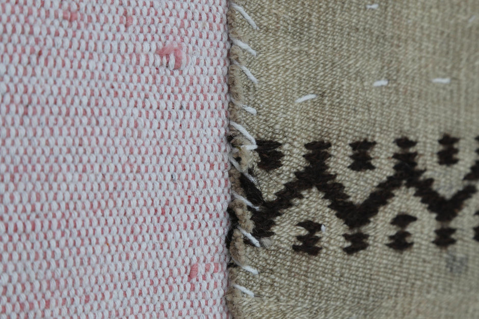 3x4 Vintage Turkish Tapestry Rug, Wool Textile Wall Hanging, Handwoven Fiber Wall Art