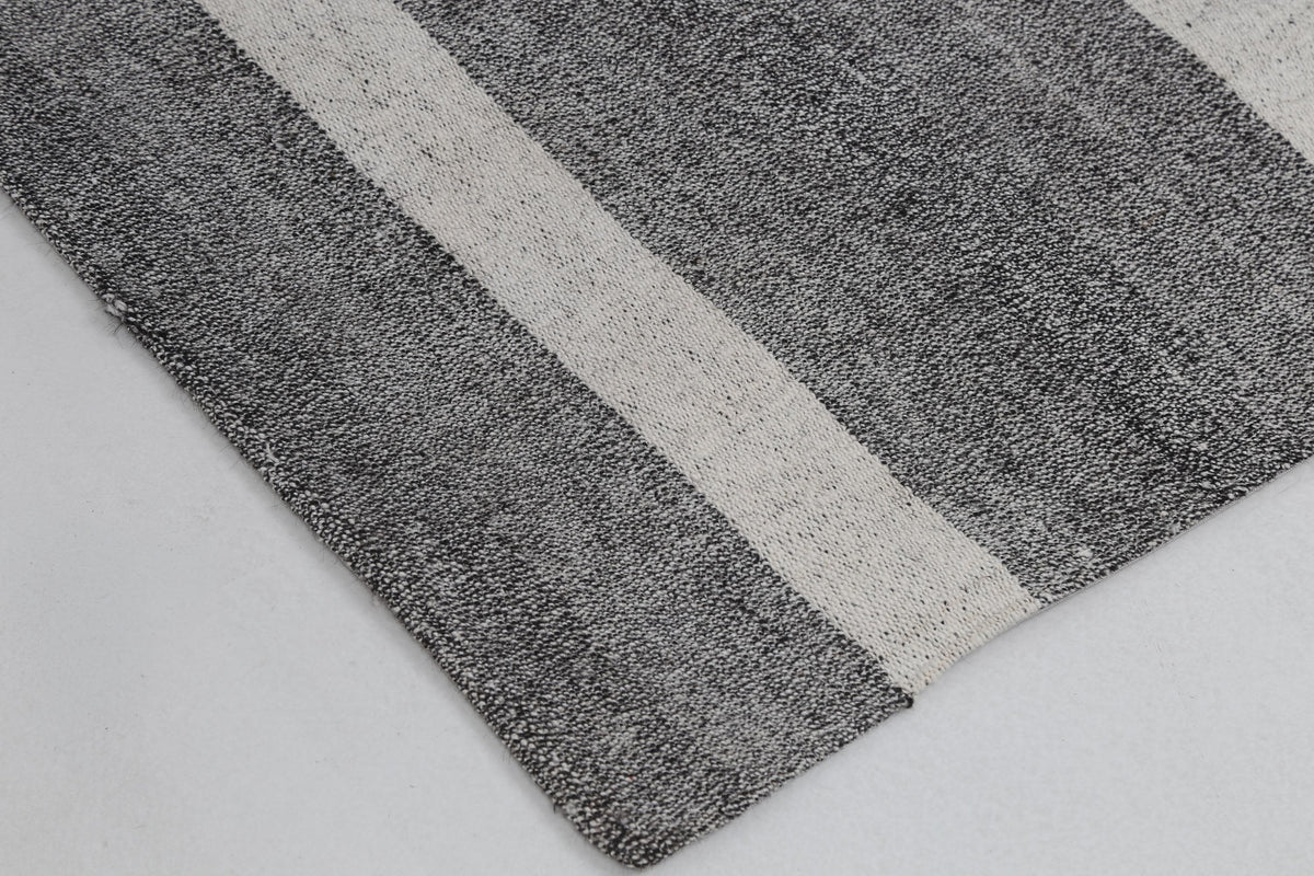 2x8 Vintage Turkish Flatweave Runner Rug, Hemp Striped Kilim, Handwoven Long Narrow Rug, Rustic Hallway Floor Rug