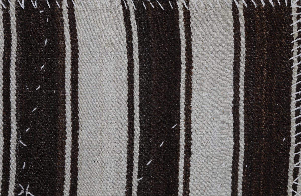 3x4 Vintage Turkish Tapestry Rug, Beige Brown Wool Wall Hanging, Handwoven Textile Wall Art