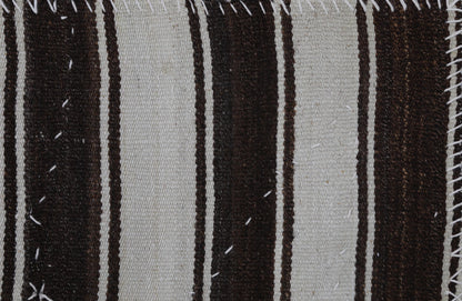3x4 Vintage Turkish Tapestry Rug, Beige Brown Wool Wall Hanging, Handwoven Textile Wall Art