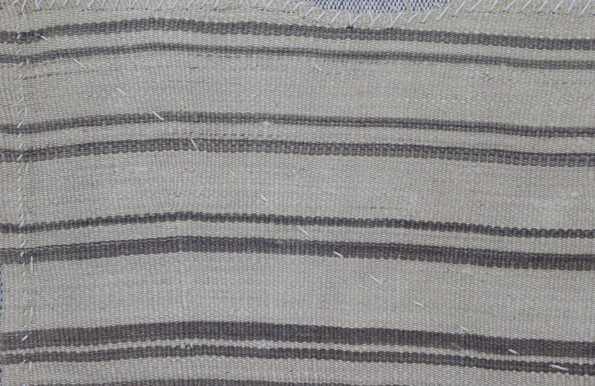 3x4 Vintage Turkish Tapestry Rug, Beige Brown Wool Wall Hanging, Striped Textile Wall Art
