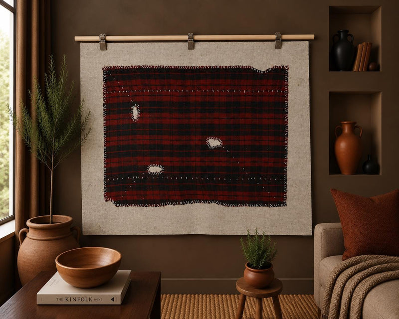 3x4 Vintage Turkish Tapestry Rug, Wool Textile Wall Hanging, Woven Kilim Wall Art, Vintage Fiber Decor
