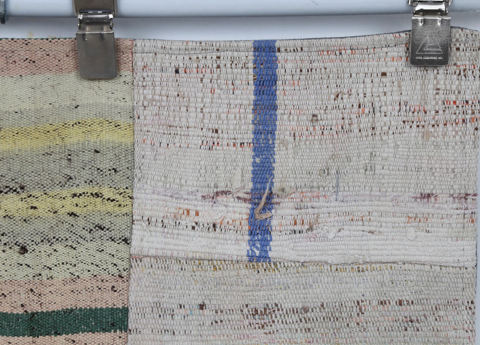 3x10 Vintage Turkish Kilim Runner Rug, Caput Patchwork Kilim, Wool Long Narrow Runner, Handwoven Hallway Rug