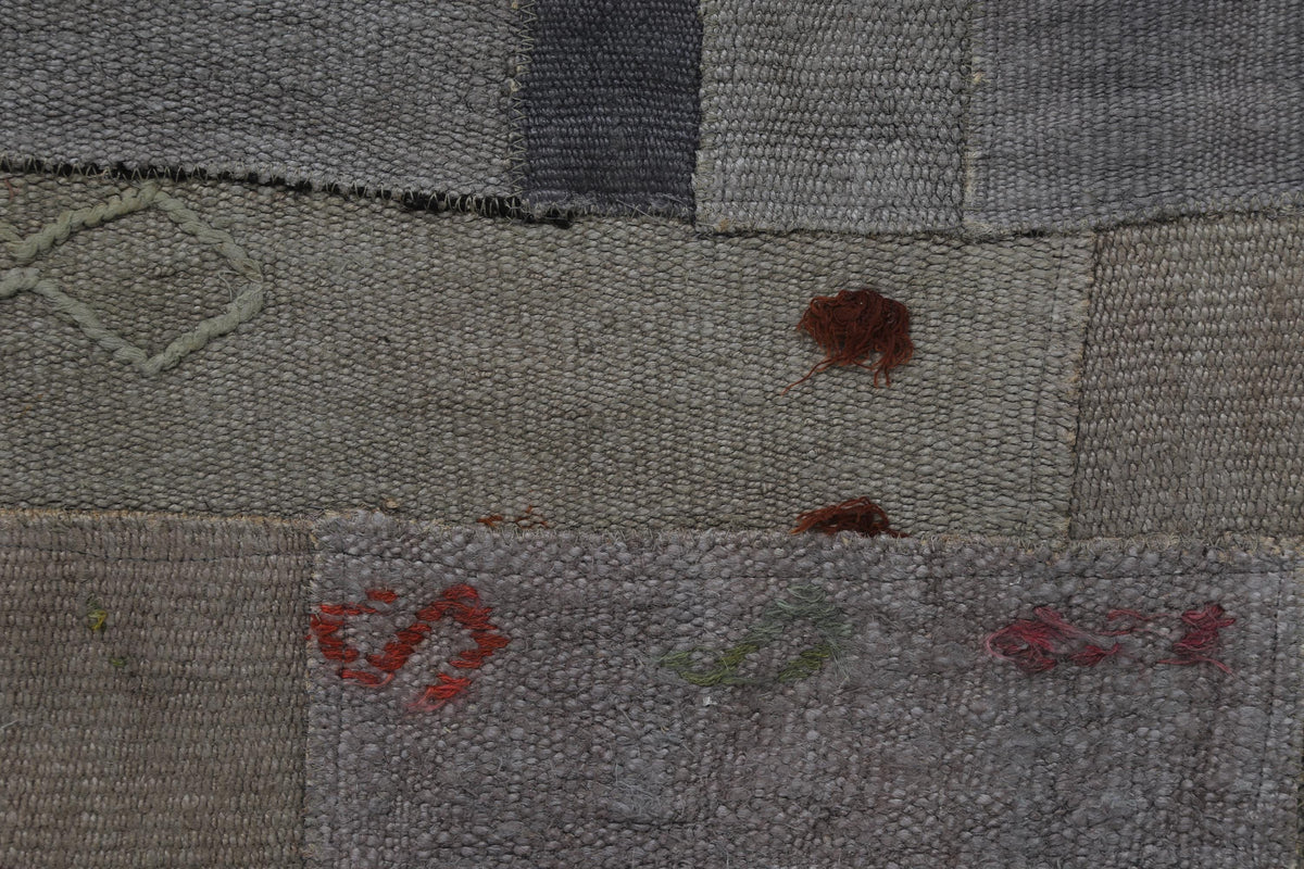 2x8 Vintage Turkish Hemp Patchwork Runner Rug, Handmade Hemp Runner, Narrow Hallway Rug, Vintage Turkish Carpet