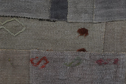 2x8 Vintage Turkish Hemp Patchwork Runner Rug, Handmade Hemp Runner, Narrow Hallway Rug, Vintage Turkish Carpet